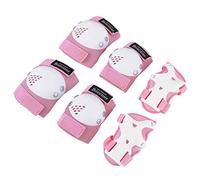 Kids/Youth Knee Pad Elbow Pads for Roller Skates Cycling BMX Bike Skateboard Inline Rollerblading Skating Skatings Scooter Riding Sports (Pink / White, Small (3-7 years))