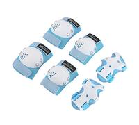 Kids/Youth Knee Pad Elbow Pads Guards Protective Gear Set for Roller Skates Cycling BMX Bike Skateboard Inline Skatings Scooter Riding Sports (Blue/White, Small (3-7 years))