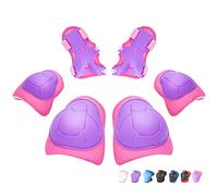 Kids/Youth Knee Pads Elbow Pads Wrist Guards 3 in 1 Protective Gear Set for Child Roller Skates, Cycling, Inline Skating, Scooter Skateboard, BMX Bike, Riding, and Multiple Outdoor Sports