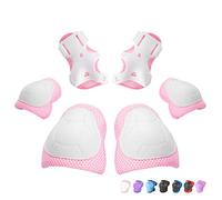 Kids/Youth Knee Pads Elbow Pads Wrist Guards 3 in 1 Protective Gear Set for Child Roller Skates, Cycling, Inline Skating, Scooter Skateboard, BMX Bike, Riding, and Multiple Outdoor Sports