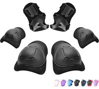 Kids/Youth Knee Pads Elbow Pads Wrist Guards 3 in 1 Protective Gear Set for Child Roller Skates, Cycling, Inline Skating, Scooter Skateboard, BMX Bike, Riding, and Multiple Outdoor Sports