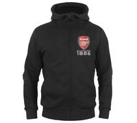 Arsenal FC Official Football Gift Boys Fleece Zip Hoody Black 2-3 Years
