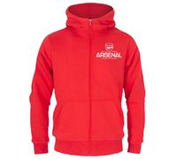 Arsenal FC Official Football Gift Boys Fleece Zip Hoody Red 6-7 Years