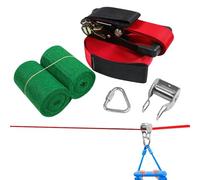 Kids Zip Line - with Tree Protector Pulley Outdoor Playset,Kids Slack Lines Outdoor Play Set | for Teens Girls Boys Yard Playground School Camping Beach Park