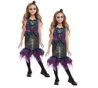 Kids Zombie Mermaid Costume Halloween Horror Sea Girls Fancy Dress Outfit