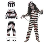 Kids Zombie Prisoner Costume with Handcuffs - Halloween Costumes for Kids