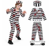 Kids Zombie Prisoner Costume with Handcuffs - Halloween Costumes for Kids