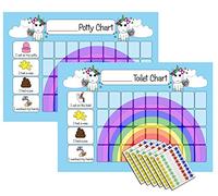 kids2learn Girls Unicorn Potty Training & Toilet Training Reward Chart Pack (2 Charts) & 270 Star Stickers