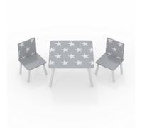 Kidsaw Childrens Grey Star Table & Chair Set, Preschoolers Study Activity, Kids Or Toddlers