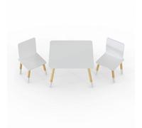 Kidsaw White Snow Table And Chairs, Multi