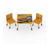 Kidsaw Jcb Table & Chairs With Wooden Legs Black Tips