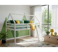 Kidsaw Jinsen Mid Sleeper Standard Single Bed White Kidsaw White Single