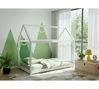 KIDSAW Jinsen Single House Bed, White