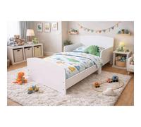 Kidsaw Kids Toddler Bed Frame with Safety Rails, White | Size: Junior Kidsaw White Junior