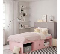 Kidsaw Low Single 3ft Cabin Bed Frame, Pink in Baby Pink Kidsaw Baby Pink Single