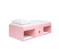 Kidsaw Low Single 3ft Cabin Bed Frame, Pink in Baby Pink Kidsaw Baby Pink Single