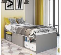 Kidsaw Low Single 3Ft Cabin Bed With Underbed Storage Grey