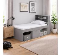 Kidsaw Low Single 3ft Cabin Bed with bookcase HB Grey Kidsaw Grey Single