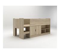 Kidsaw Mid Sleeper Cabin Bed - Wood - L195 X W97.3 X H93 Cm - Oak