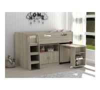 Kidsaw Mid Sleeper Desk Cupboard 02 OAK in Light Oak | Size: Single Kidsaw Light Oak Single