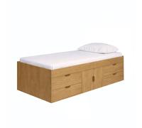 Kidsaw Multi Drawer Single 3ft Cabin Bed Frame, Oak Effect in Brown Kidsaw Brown Single