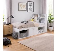 Kidsaw Single 3Ft Cabin Bed With Bookcase Headboard