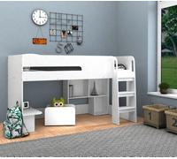 Kidsaw Single, Storage Mid Sleeper With Desk, Cube Unit And Toybox.