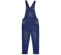 KIDSCOOL SPACE Big Boys Denim Overalls,Ripped Holes Elastic Band Inside Jeans Workwear,Blue,7-8 Years