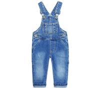 KIDSCOOL SPACE Kid Boy Girl Small Bib Pocket Ripped Adjustable Straps Jean Overalls,Denim Cute Jumper,Blue,6-7 Years