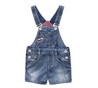 KIDSCOOL SPACE Little Girl Jean Overalls,Big Ripped Denim Shortalls