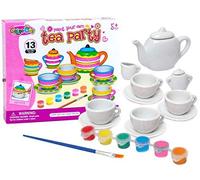 KidsCraft Pretend Play Toys Tea Set for kids Toddlers Own Mini Play 37 Pieces Set Creative Set and Child Gift Ideas for Education and Learning