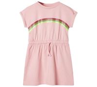 Kids' Dress with Drawstring Girls' Dress Kids' Short Dress Bright Green 104