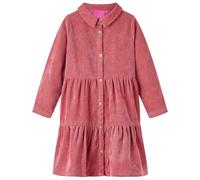 Kids'Dress with Long Sleeves School Short Girls'Dress Corduroy Old Pink vidaXL