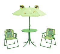 Kids'Garden Bistro Set 3 Piece with Parasol Furniture Multi Colours vidaXL