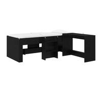 Kids'High Bed Frame with Desk Engineered Wood Combo Bedroom Furniture vidaXL
