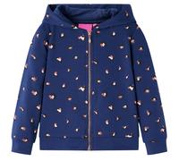 Kids' Hooded Sweatshirt Children Kids Pullover Hoodie Dot Print Navy Blue vidaXL