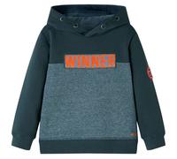 Kids'Hooded Sweatshirt Children Pull Over Hoodie Winner Print Dark Green vidaXL
