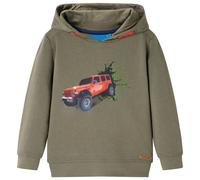 Kids'Hooded Sweatshirt Children's Pull Over Kids'Hoodie Jeep Print khaki vidaXL
