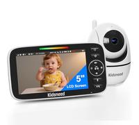 Kidsneed Baby Monitor with Camera and Audio - 720P Baby Camera, 5 inch Large Display, 5000mAh Battery, Night Vision, Remote Pan, Tilt, and Zoom - Two-Way Talk, Lullabies, Thermal Monitor, 960ft Range