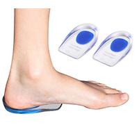 KidSole 2 Pair - 4 Heel Cups - Shock Absorbing Gel Heel Cups (Pink) (Blue)