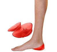 KidSole Full Coverage Shock Absorbing Heel Cups for Kid's with Sensitive Heels, Heel Spurs, Plantar Fasciitis Deep Heel with Raised Sides. (Kids Size 2-7) (Ruby)