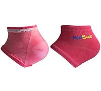 KidSole Gel Heel Strap for Kids with Heel Sensitivity from Severs Disease, Plantar Fasciitis. (Black) (Kids Size 1-6, Pink)