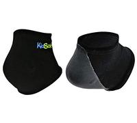 KidSole Gel Heel Strap for Kids with Heel Sensitivity from Severs Disease, Plantar Fasciitis. (Black) (Kids Sizes 1-6, Black)