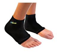 KidSole Gel Sports Sock for Kids with Heel Sensitivity, us Sizes 2-7 (Black)