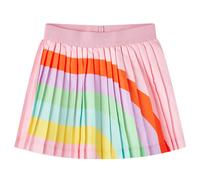 Kids' Pleated Skirt Girls' Short Skirt Skater Skirt Rainbow Print Light Pink vid