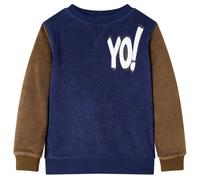Kids' Sweatshirt Children Long Sleeves Pullover Patchwork Design Dark Navy vidaX