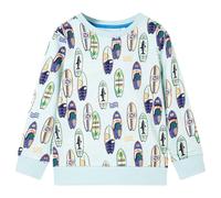 Kids'Sweatshirt Children Long Sleeves Pullover Top Soft Blue Melange 128 vidaXL