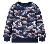 Kids'Sweatshirt Long Sleeves Toddler Tops Pullover Kids'Top Bear Print Navy vid