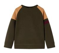 Kids' Sweatshirt Long Sleeves Toddler Tops Pullover Top Dark Khaki and Camel vid