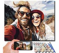Kidstique Customize Your Personalized DIY Paint-by-Numbers kit Using a Photo of Your Choice. Great Gift idea for Valentine's Day, Mother's Day, or Father's Day 12x16